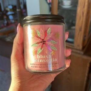 Brand New Bath & Body Works 2022 Blush Poinsettia Single Wick Candle